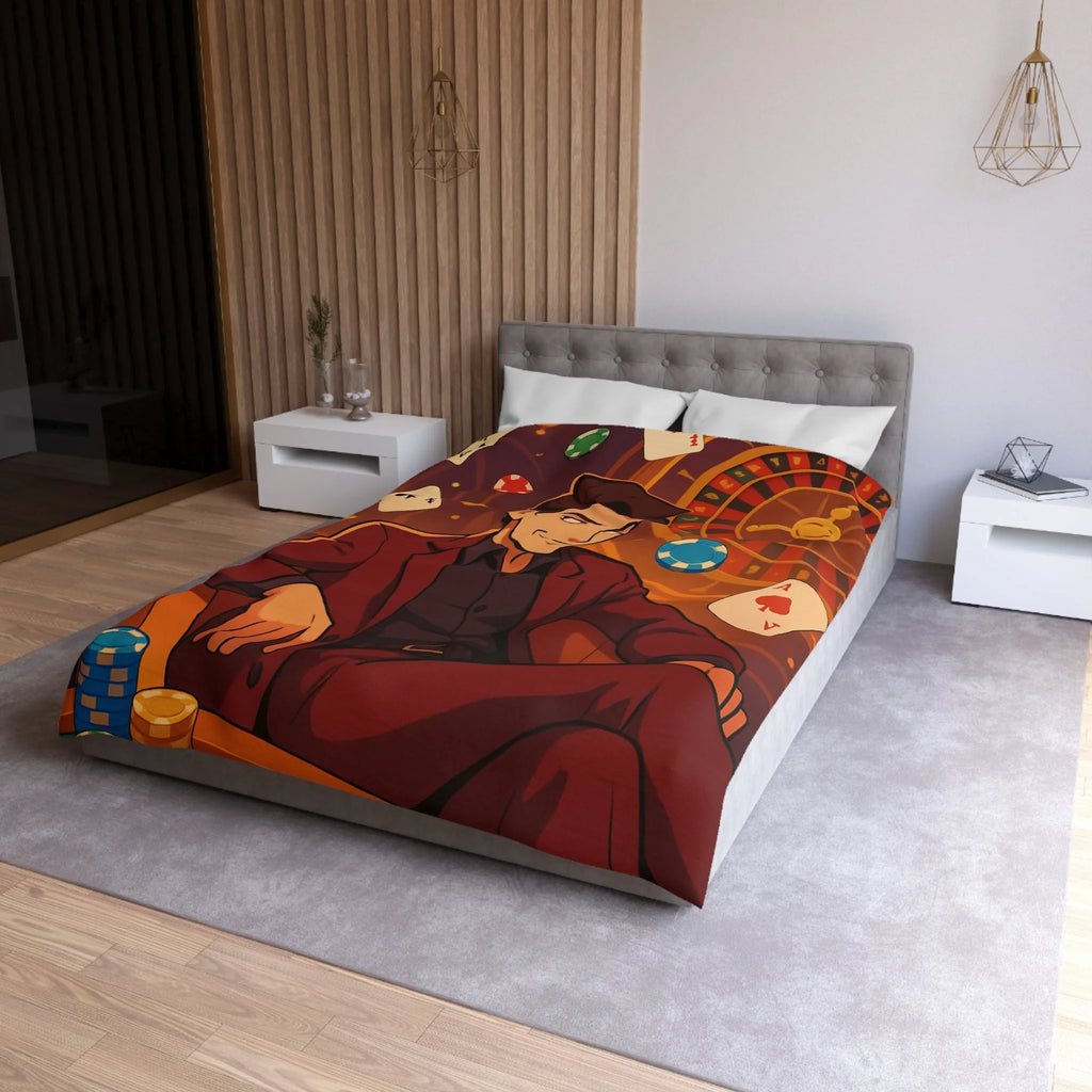 Housse de Couette Microfibre Motif Créatif Original Style Contemporain Chambre Élégante