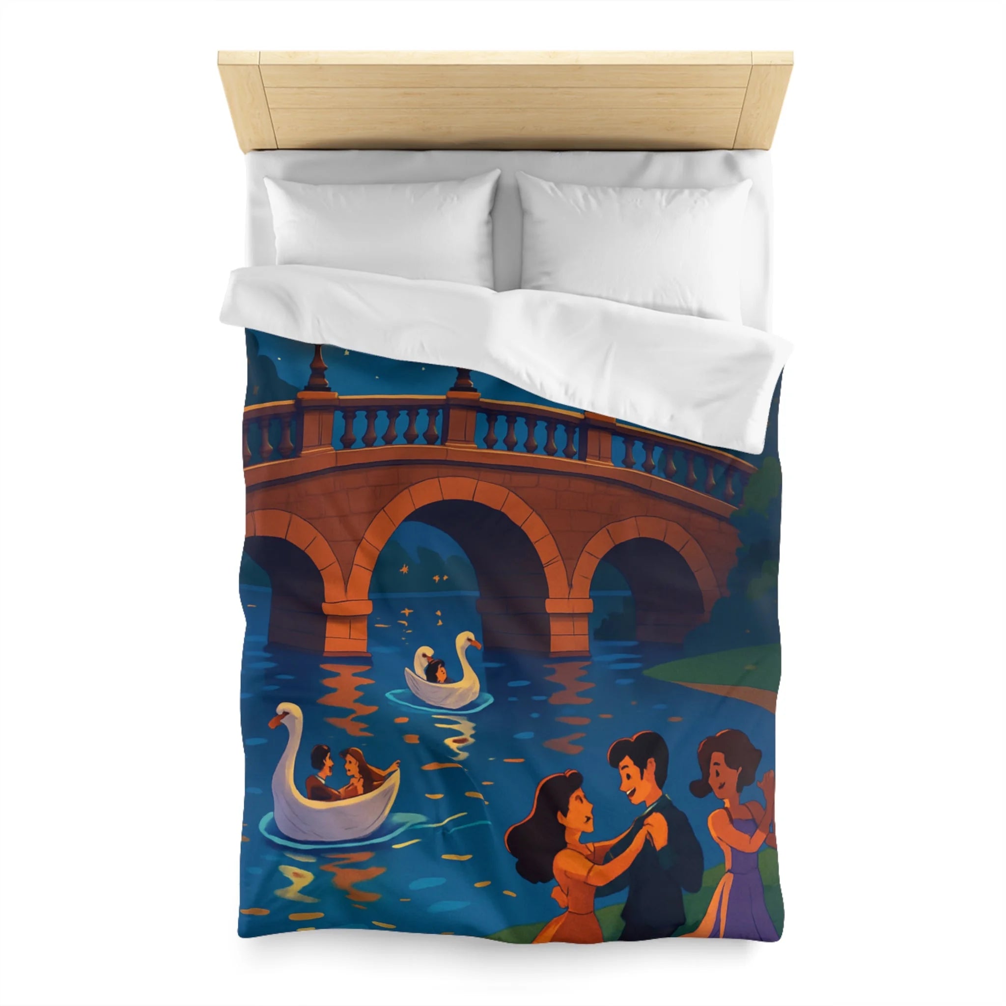 Housse de Couette Microfibre Illustration Unique Design Moderne Décoration Intérieure Raffinée