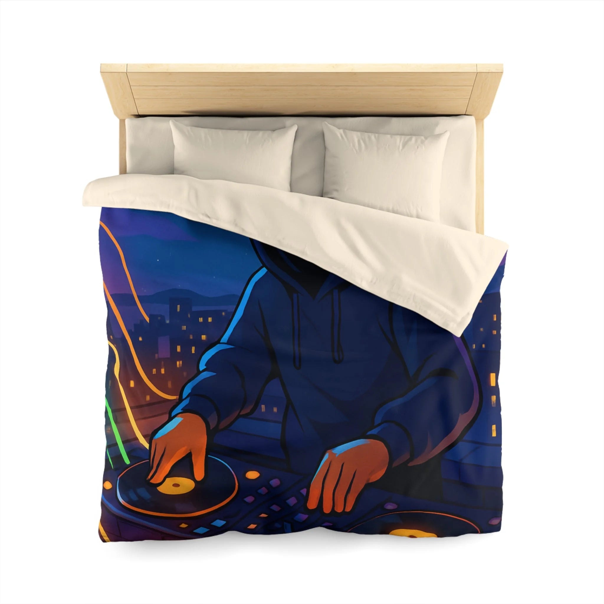 Housse de Couette Microfibre Design Artistique Moderne Décoration Chambre Confort Premium