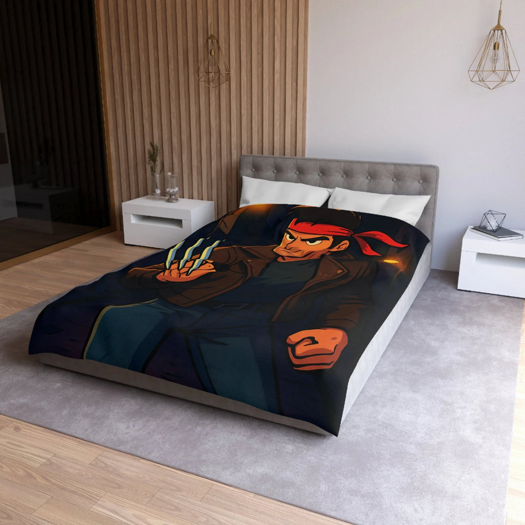 Housse de Couette Microfibre Illustration Unique Design Moderne Décoration Intérieure Raffinée