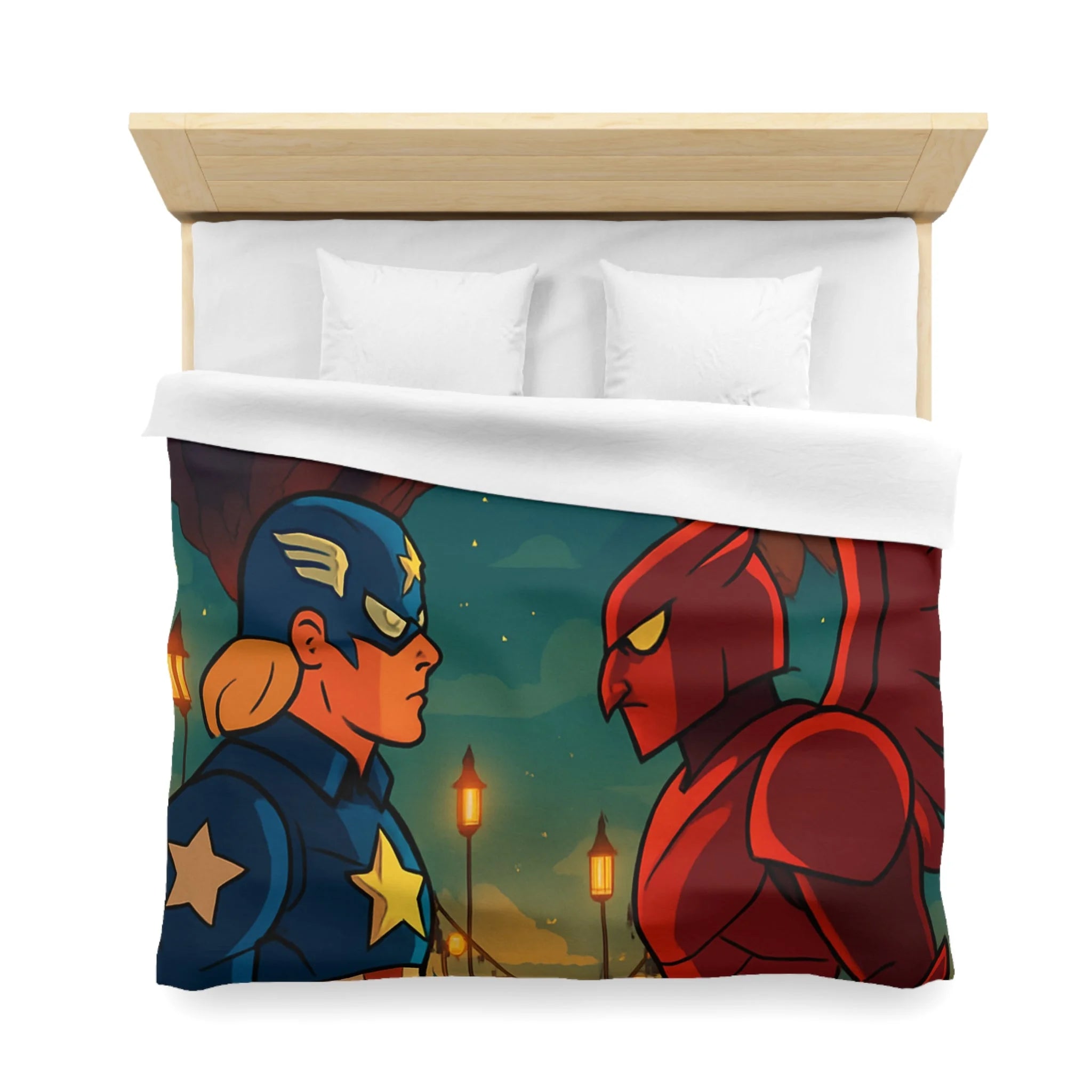 Housse de Couette Microfibre Design Artistique Moderne Décoration Chambre Confort Premium