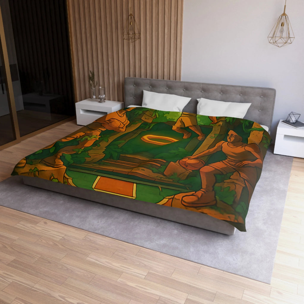 Housse de Couette Microfibre Illustration Unique Design Moderne Décoration Intérieure Raffinée