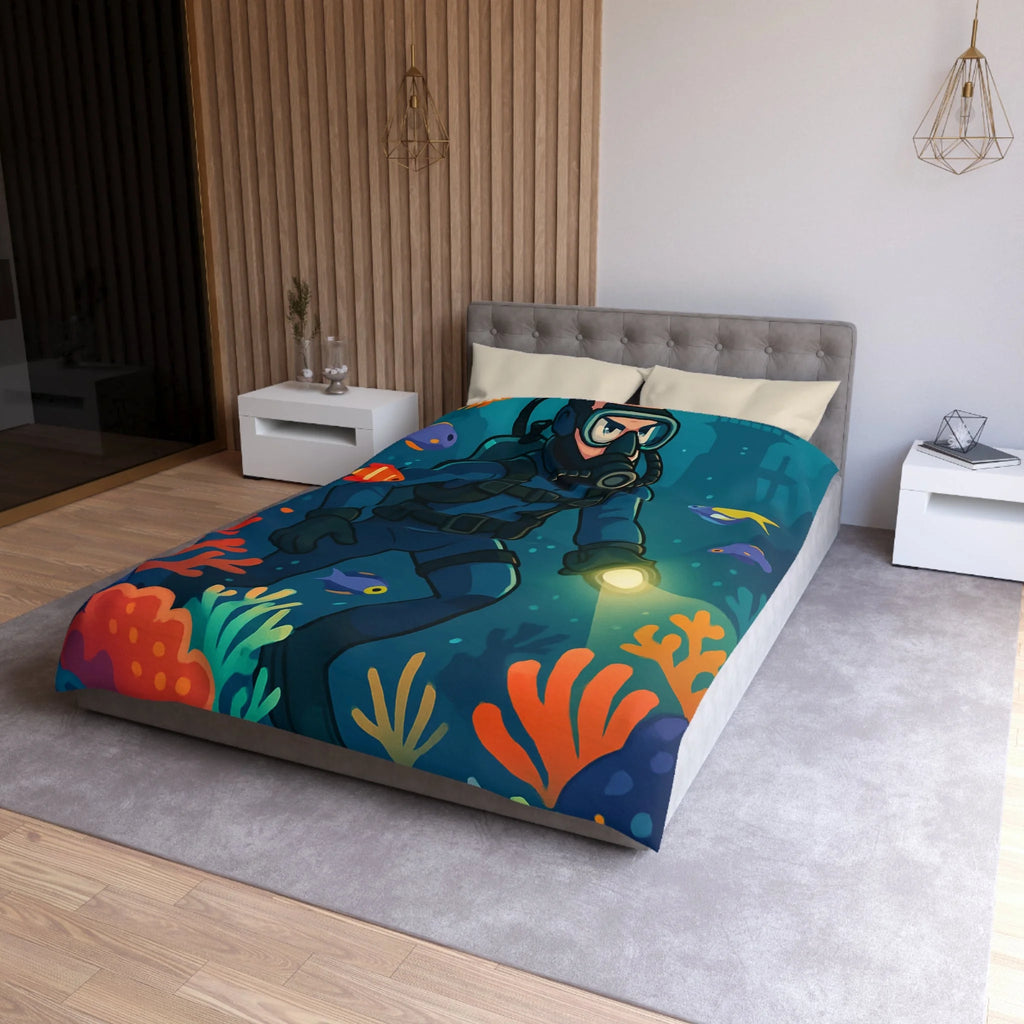 Housse de Couette Microfibre Design Artistique Moderne Décoration Chambre Confort Premium