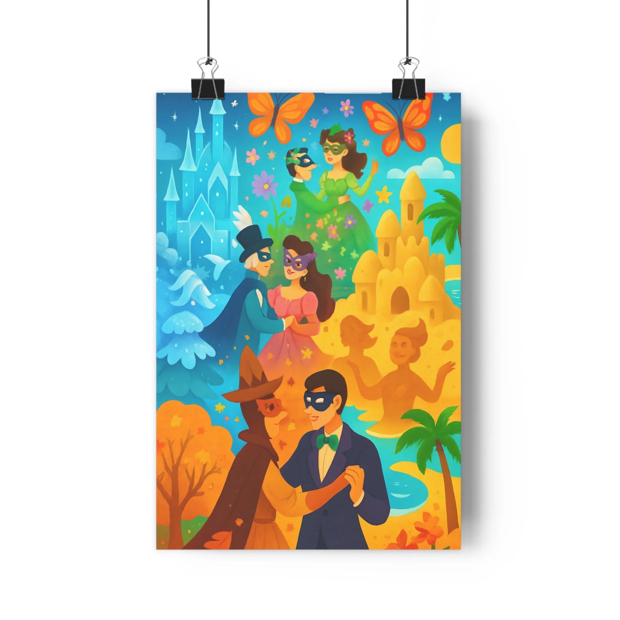 Poster décoratif saisonnier couleurs vives enchanté joyeux chambre salon art moderne cadre élégant qualité