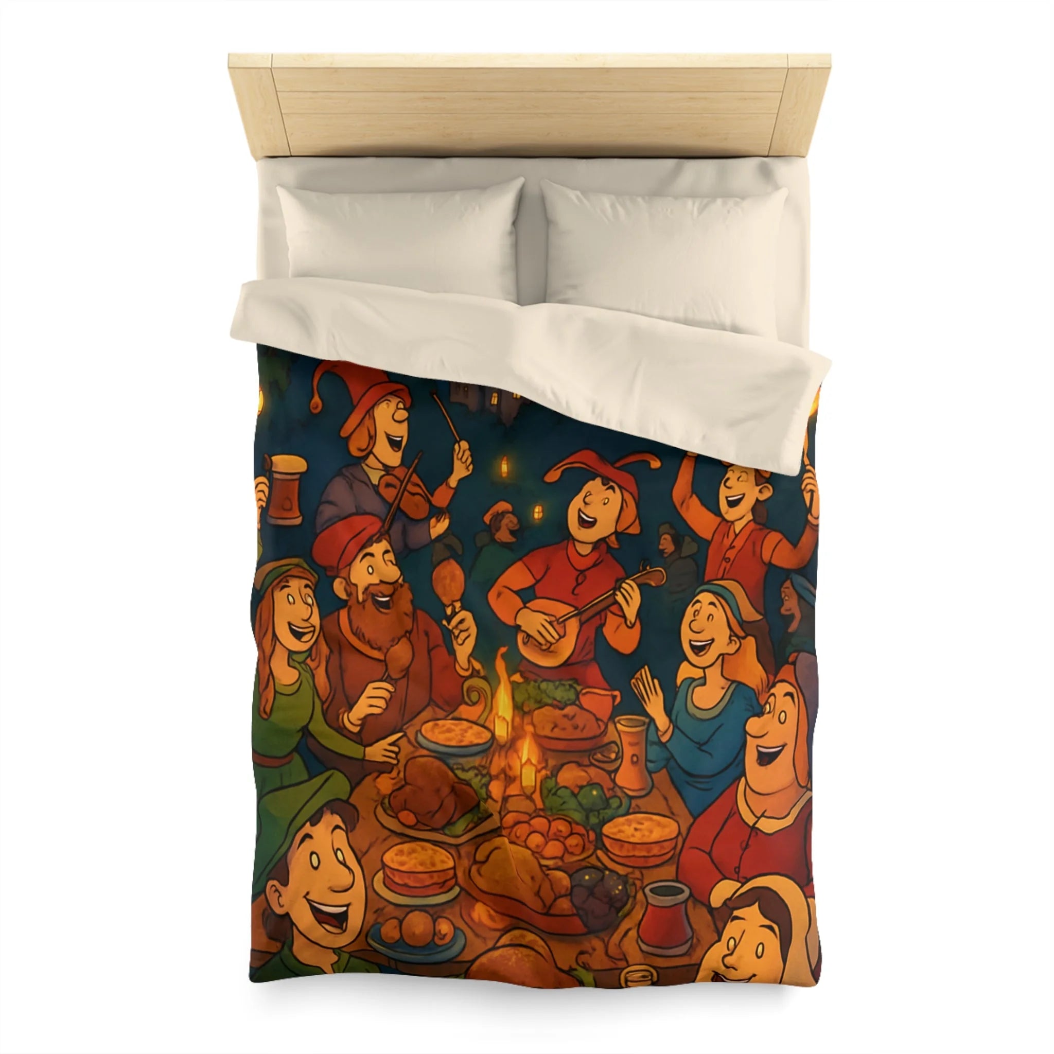 Housse de Couette Microfibre Design Artistique Moderne Décoration Chambre Confort Premium