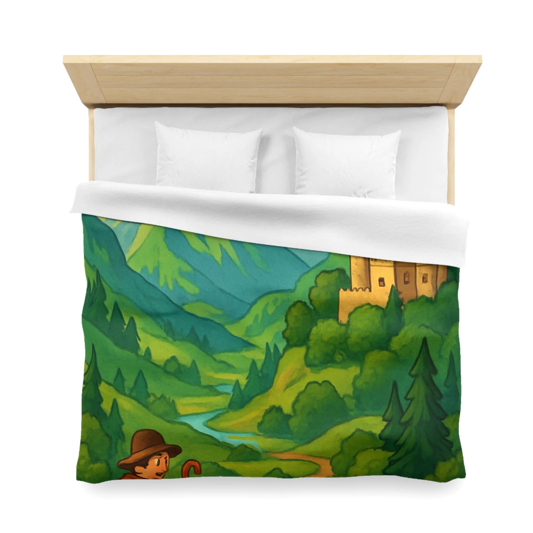 Housse de Couette Microfibre Design Artistique Moderne Décoration Chambre Confort Premium