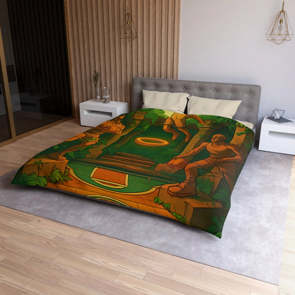 Housse de Couette Microfibre Illustration Unique Design Moderne Décoration Intérieure Raffinée
