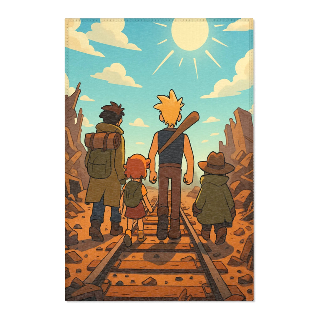 Tapis Area Rug Illustration Unique Design Contemporain Décoration Intérieure Sol Raffinée