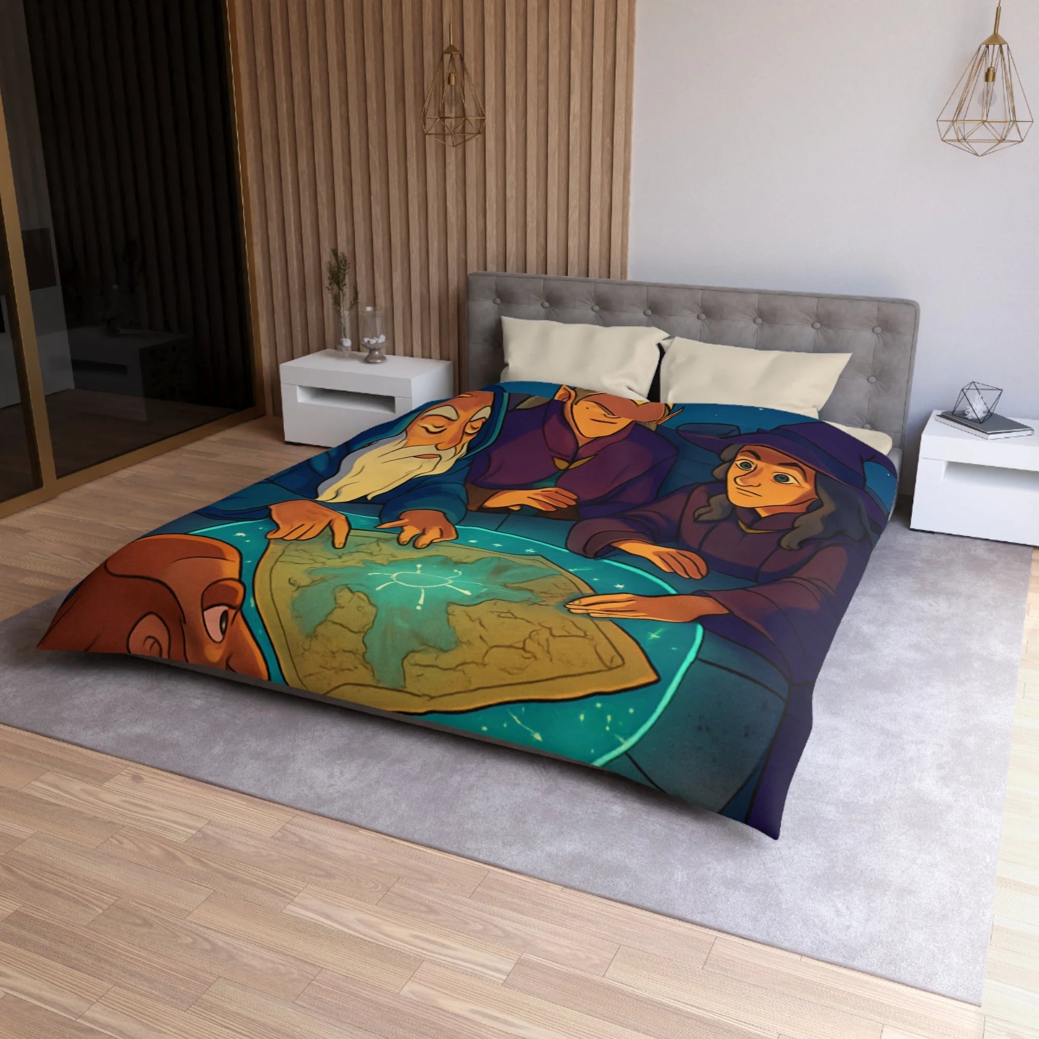 Housse de Couette Microfibre Création Artistique Moderne Design Exclusif Décoration Chambre