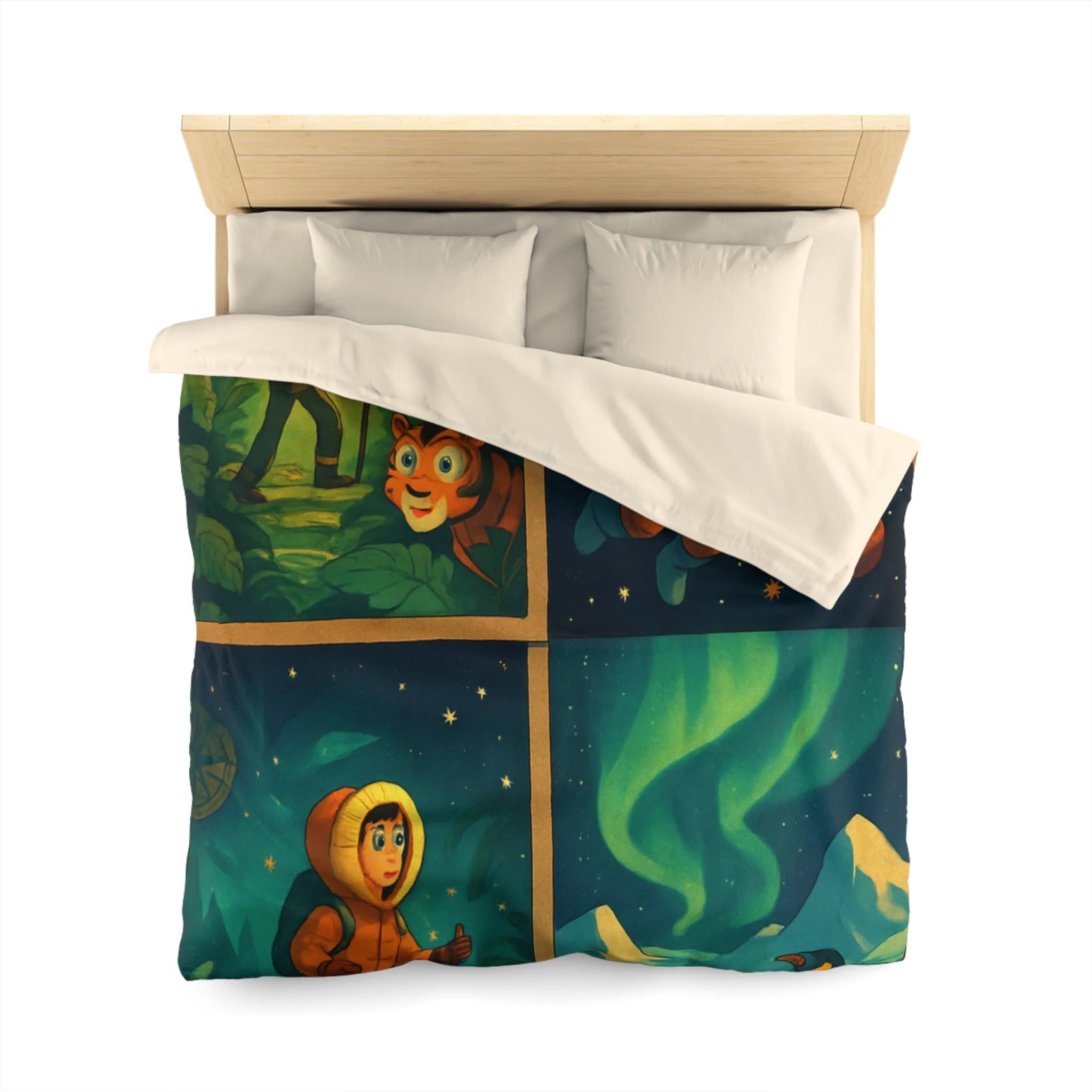 Housse de Couette Microfibre Création Artistique Moderne Design Exclusif Décoration Chambre