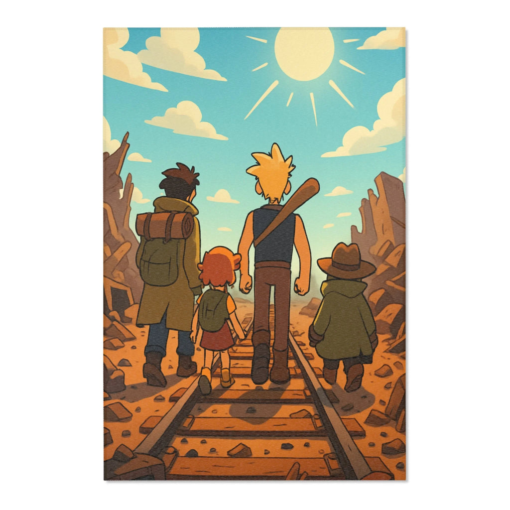 Tapis Area Rug Illustration Unique Design Contemporain Décoration Intérieure Sol Raffinée