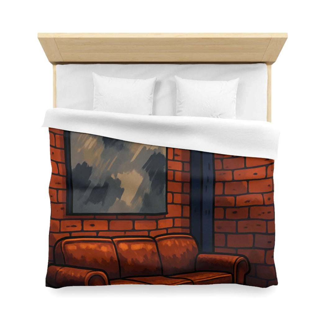 Housse de Couette Microfibre Illustration Unique Design Moderne Décoration Intérieure Raffinée