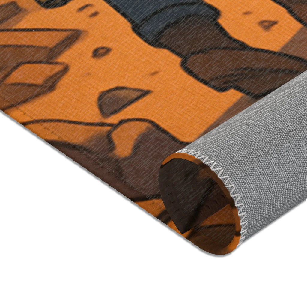 Tapis Area Rug Illustration Unique Design Contemporain Décoration Intérieure Sol Raffinée