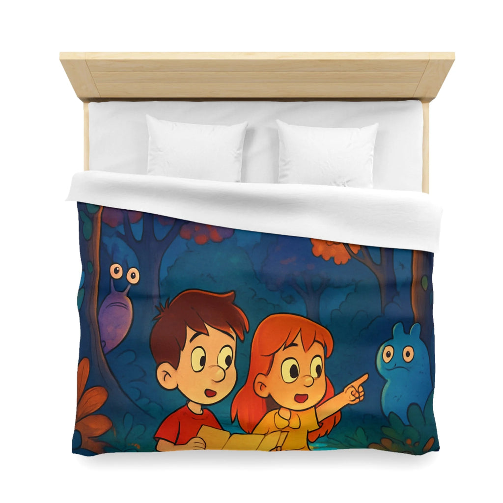 Housse de Couette Microfibre Illustration Unique Design Moderne Décoration Intérieure Raffinée