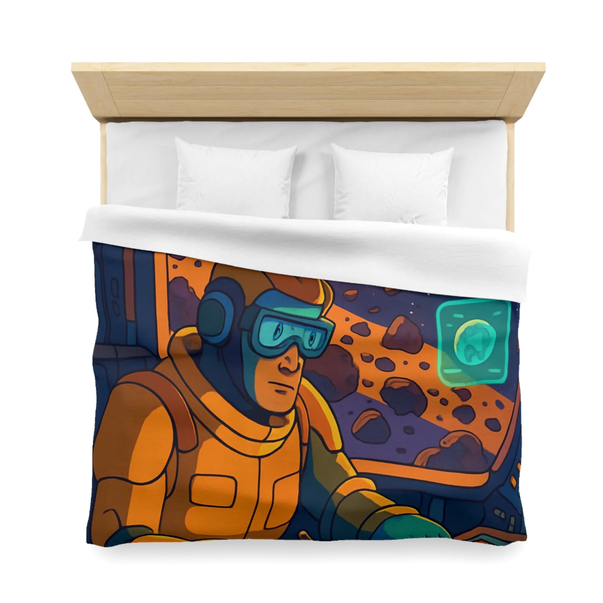 Housse de Couette Microfibre Illustration Unique Design Moderne Décoration Intérieure Raffinée