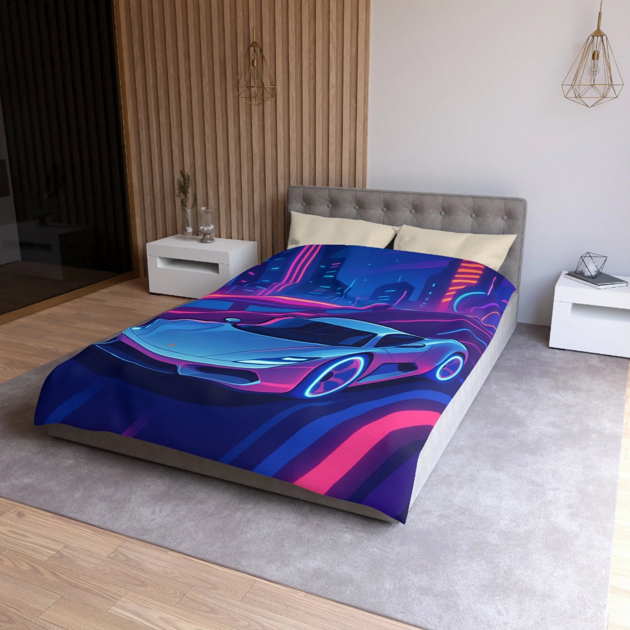 Housse de Couette Microfibre Design Artistique Moderne Décoration Chambre Confort Premium