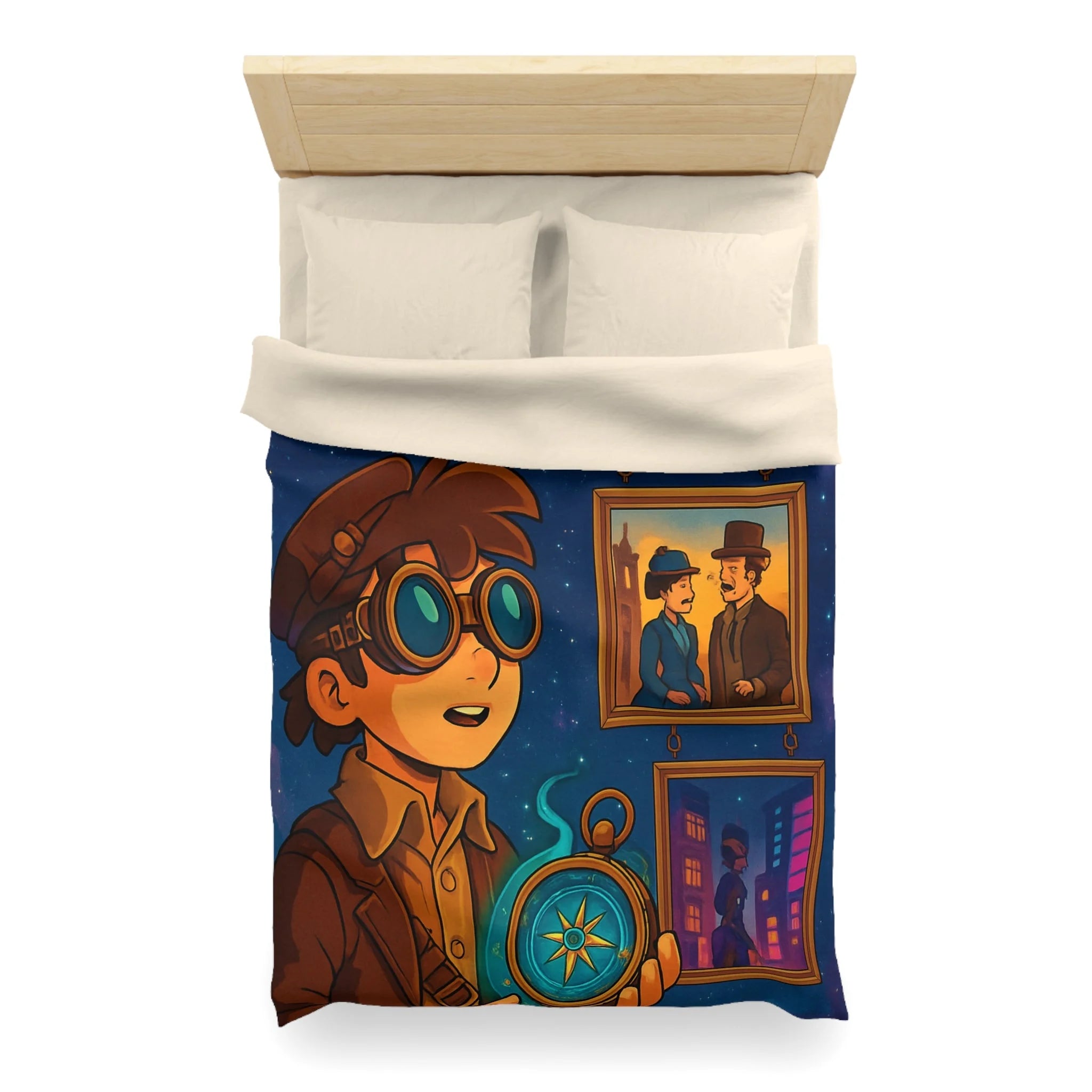 Housse de Couette Microfibre Design Artistique Moderne Décoration Chambre Confort Premium