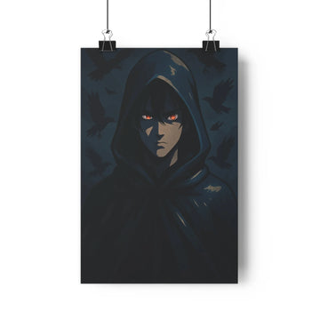 Poster décoratif anime sombre bleu noir mystique chambre salon bureau format 30x46 captivant intense