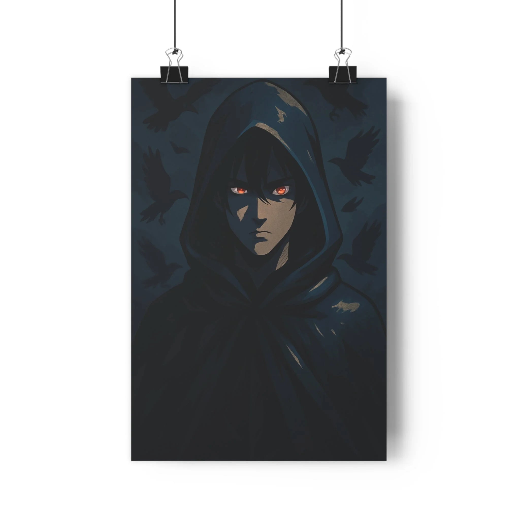 Poster décoratif anime sombre bleu noir mystique chambre salon bureau format 30x46 captivant intense