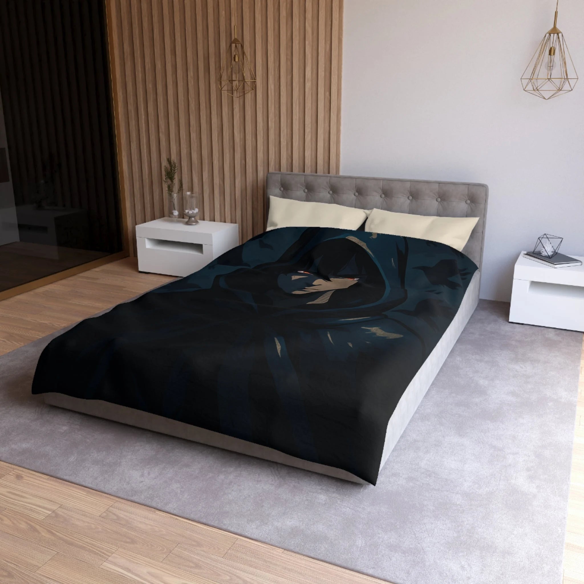 Housse de Couette Microfibre Design Artistique Moderne Décoration Chambre Confort Premium