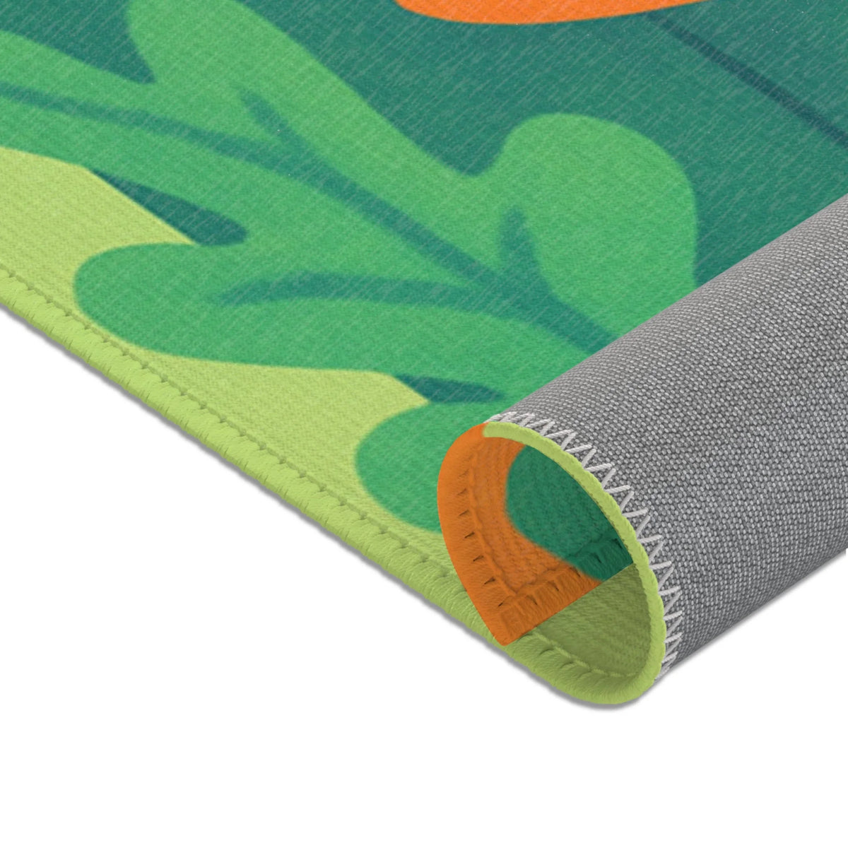 Tapis Naturel Multicolore avec Éléments Botaniques et Lumineux pour Intérieur Moderne et Ludique