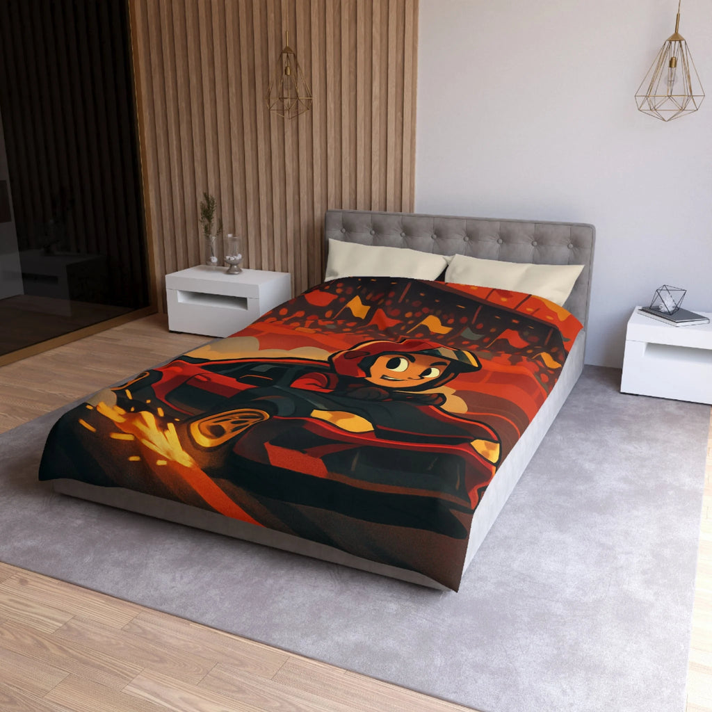 Housse de Couette Microfibre Motif Créatif Original Style Contemporain Chambre Élégante