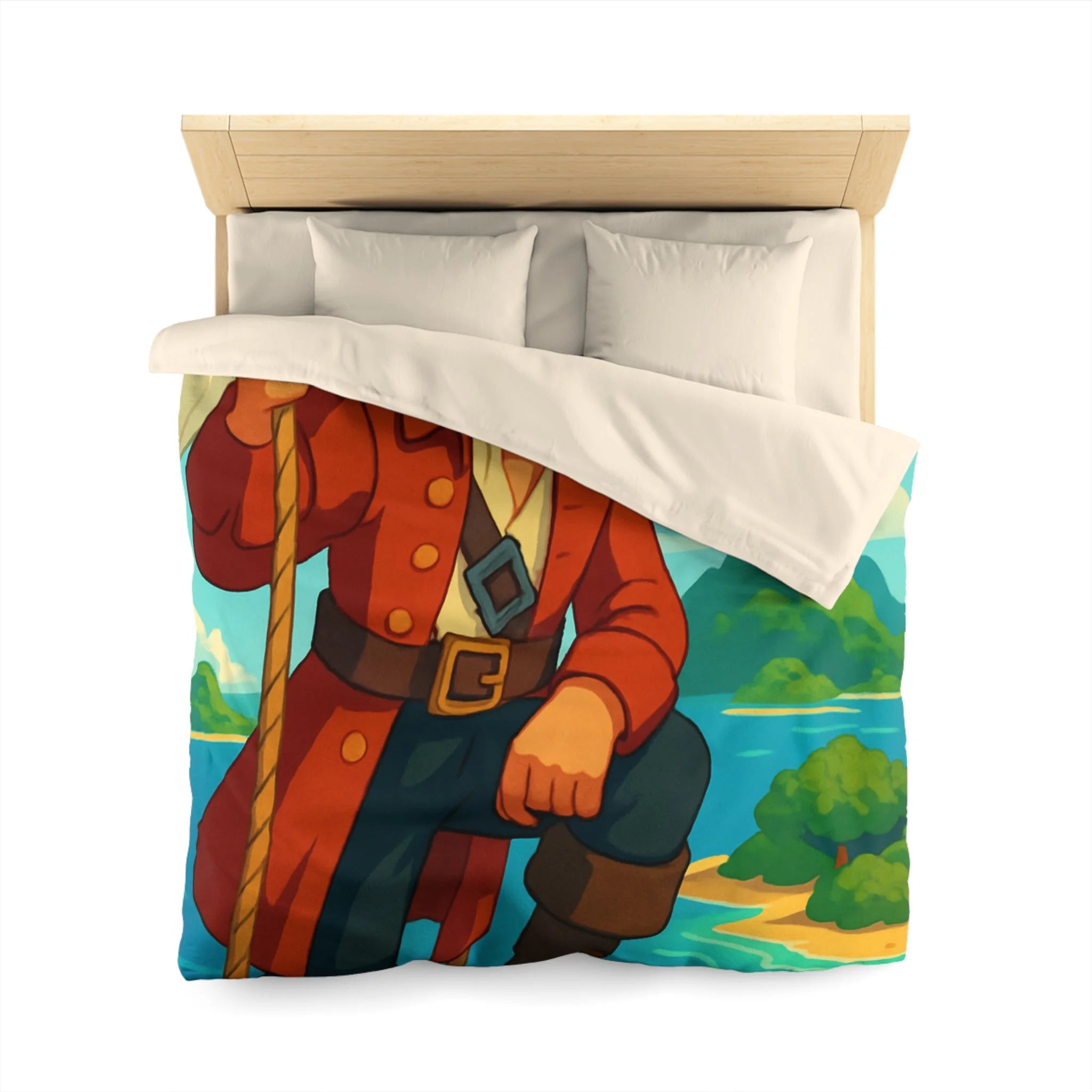 Housse de Couette Microfibre Illustration Unique Design Moderne Décoration Intérieure Raffinée