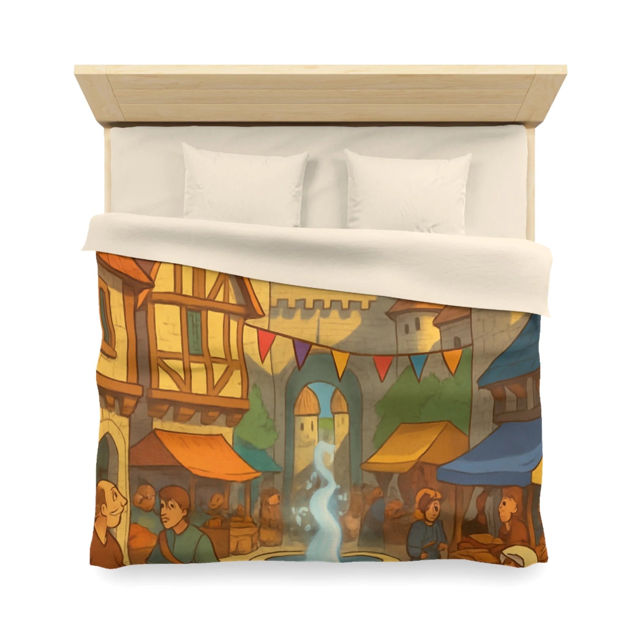 Housse de Couette Microfibre Design Artistique Moderne Décoration Chambre Confort Premium