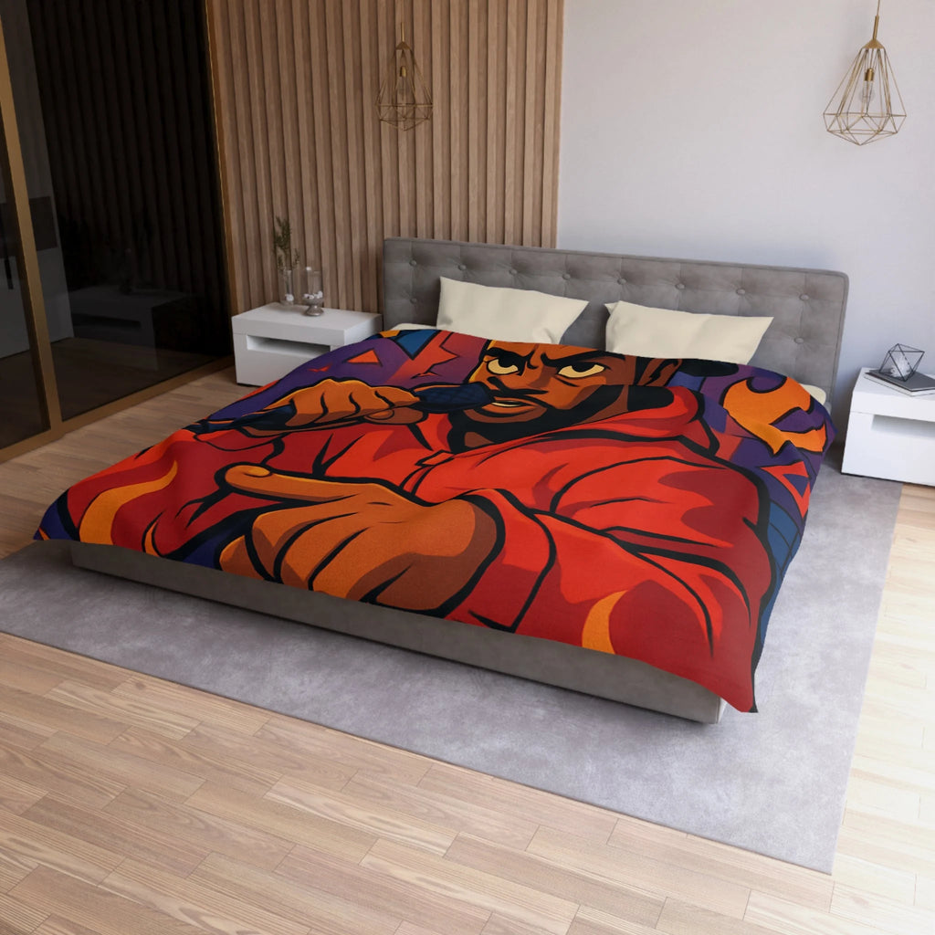Housse de Couette Microfibre Motif Créatif Original Style Contemporain Chambre Élégante