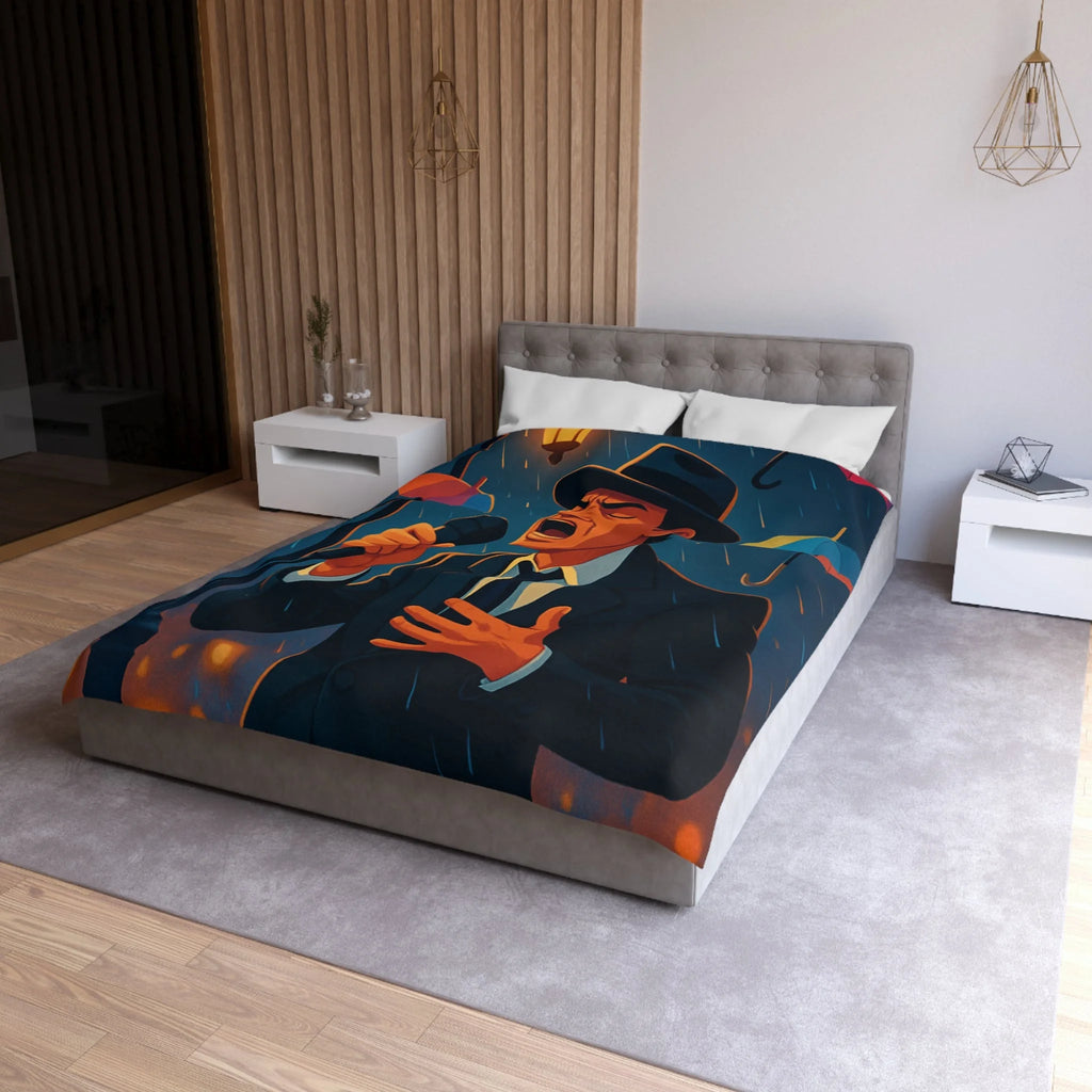 Housse de Couette Microfibre Illustration Unique Design Moderne Décoration Intérieure Raffinée