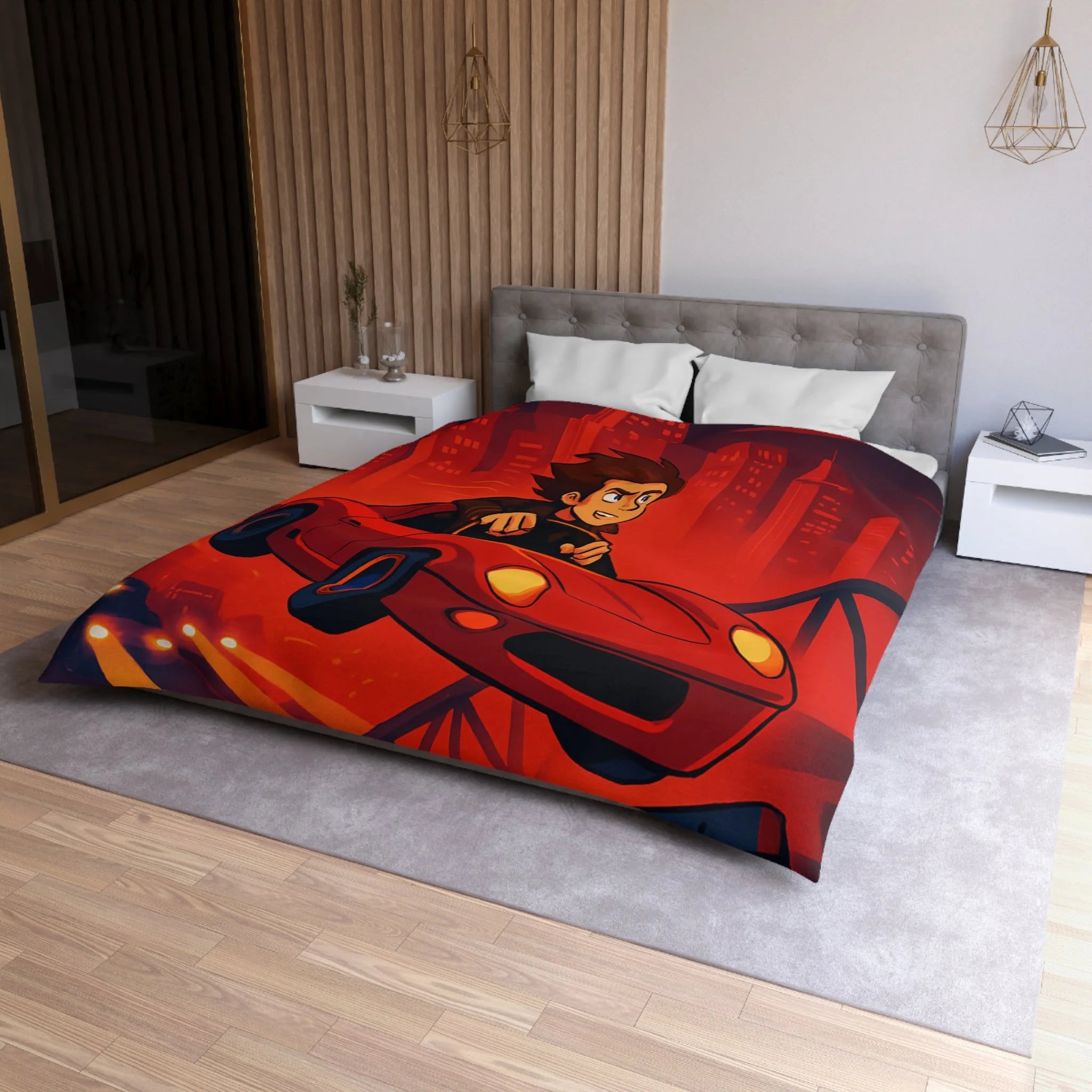 Housse de Couette Microfibre Création Artistique Moderne Design Exclusif Décoration Chambre
