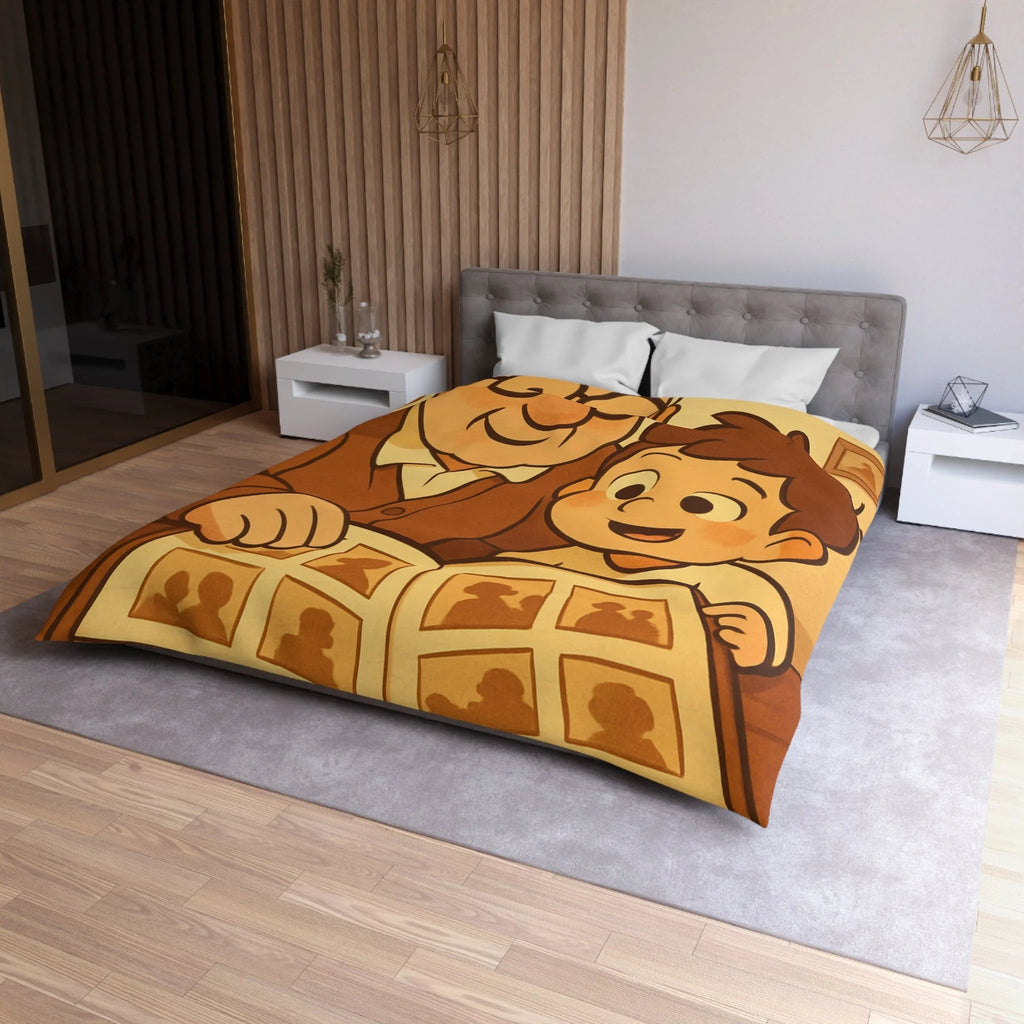 Housse de Couette Microfibre Design Artistique Moderne Décoration Chambre Confort Premium