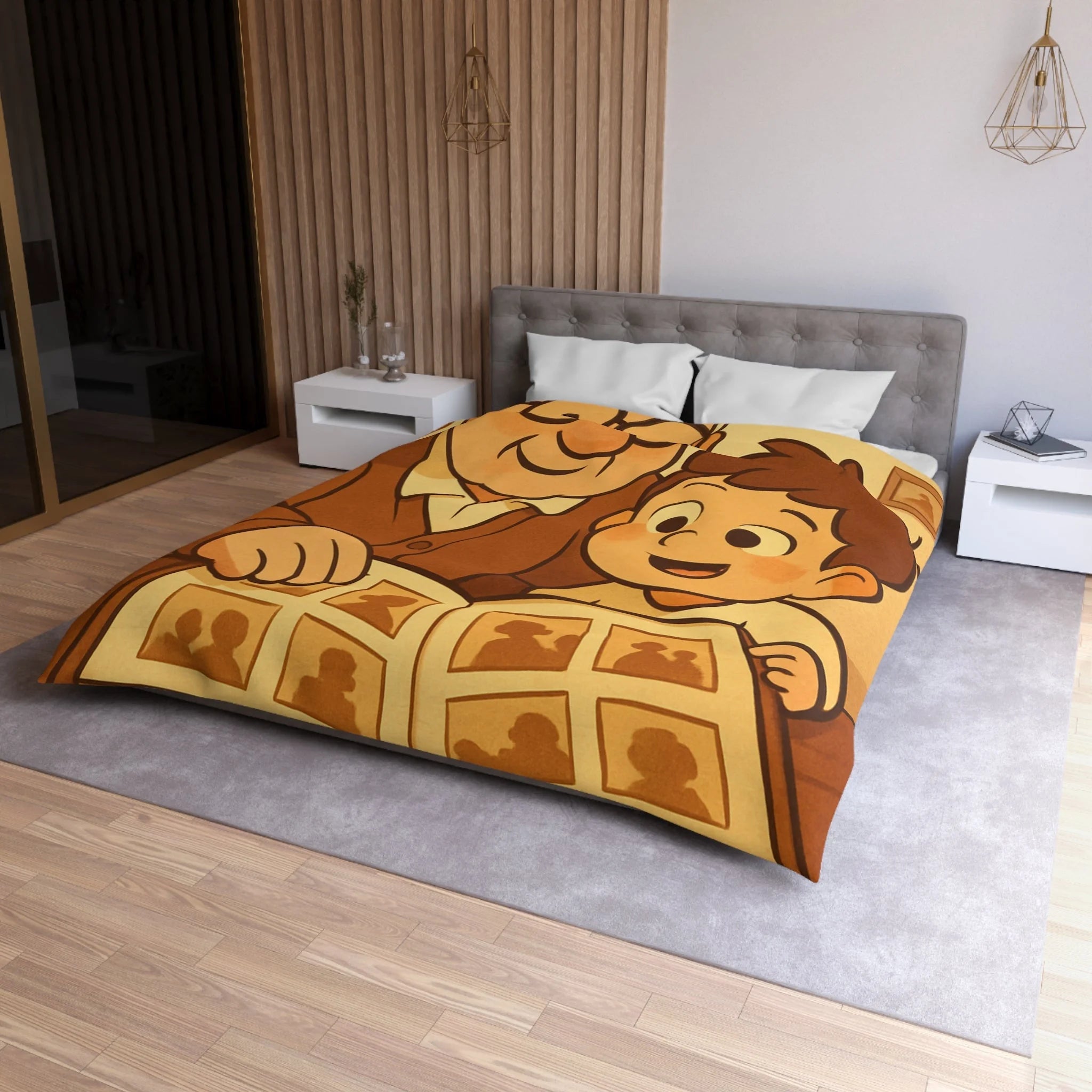 Housse de Couette Microfibre Design Artistique Moderne Décoration Chambre Confort Premium