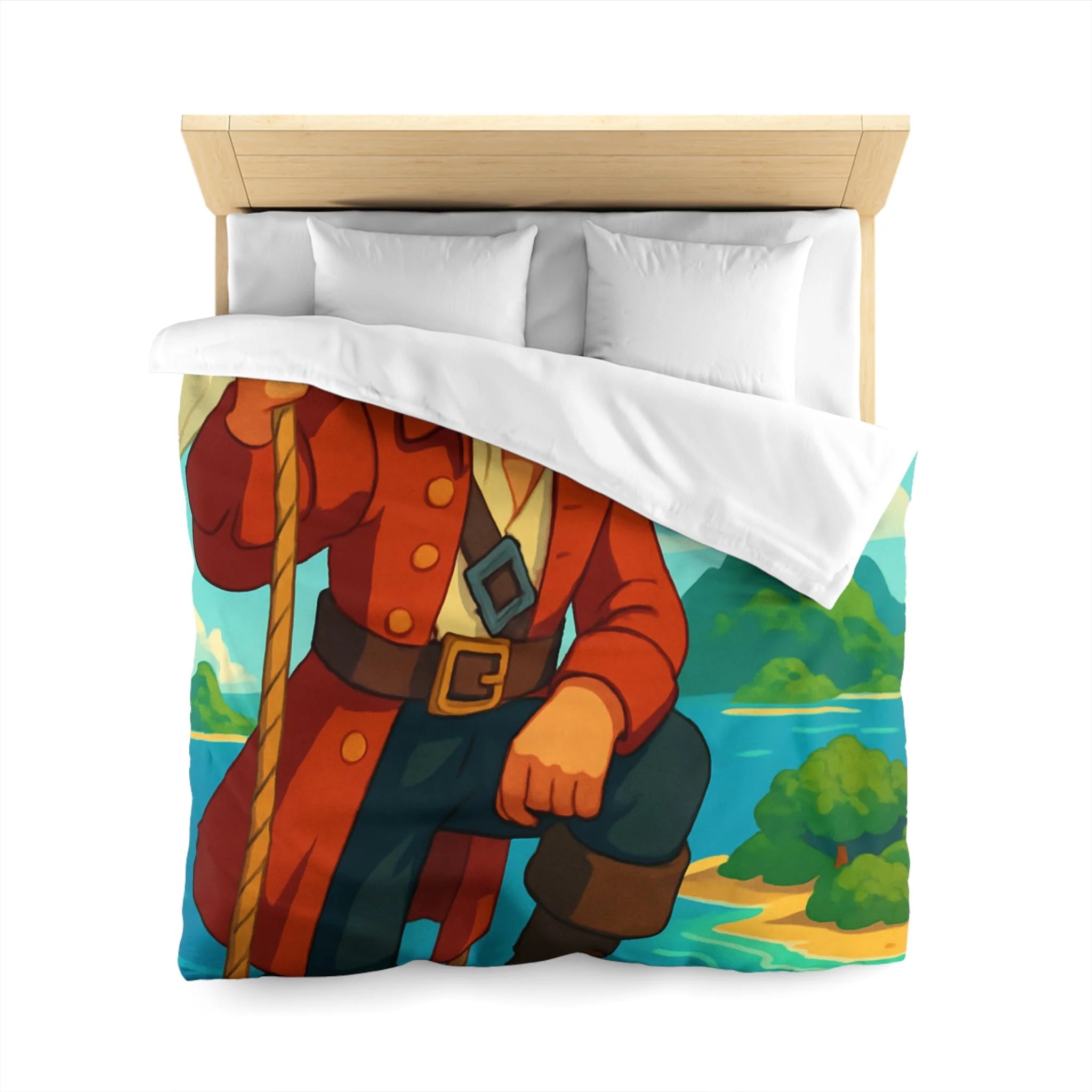 Housse de Couette Microfibre Illustration Unique Design Moderne Décoration Intérieure Raffinée