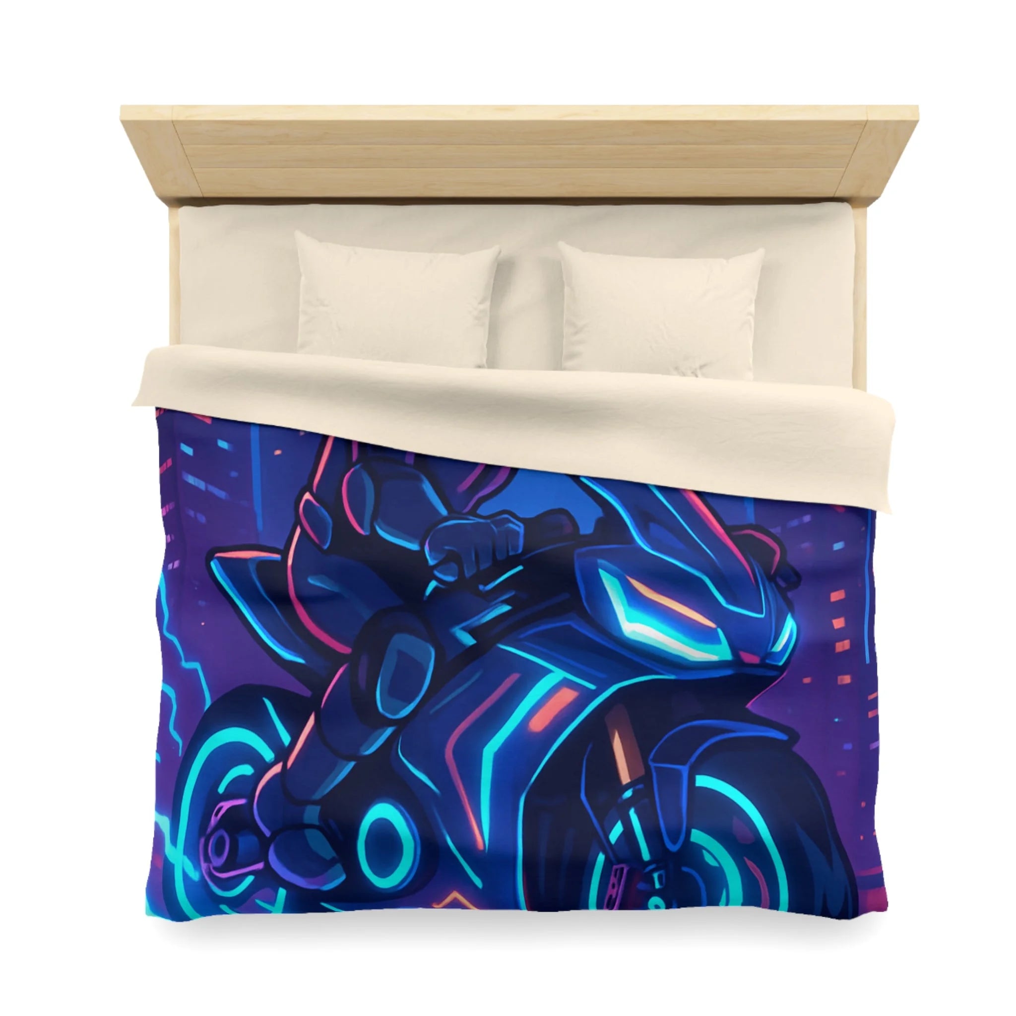 Housse de Couette Microfibre Design Artistique Moderne Décoration Chambre Confort Premium
