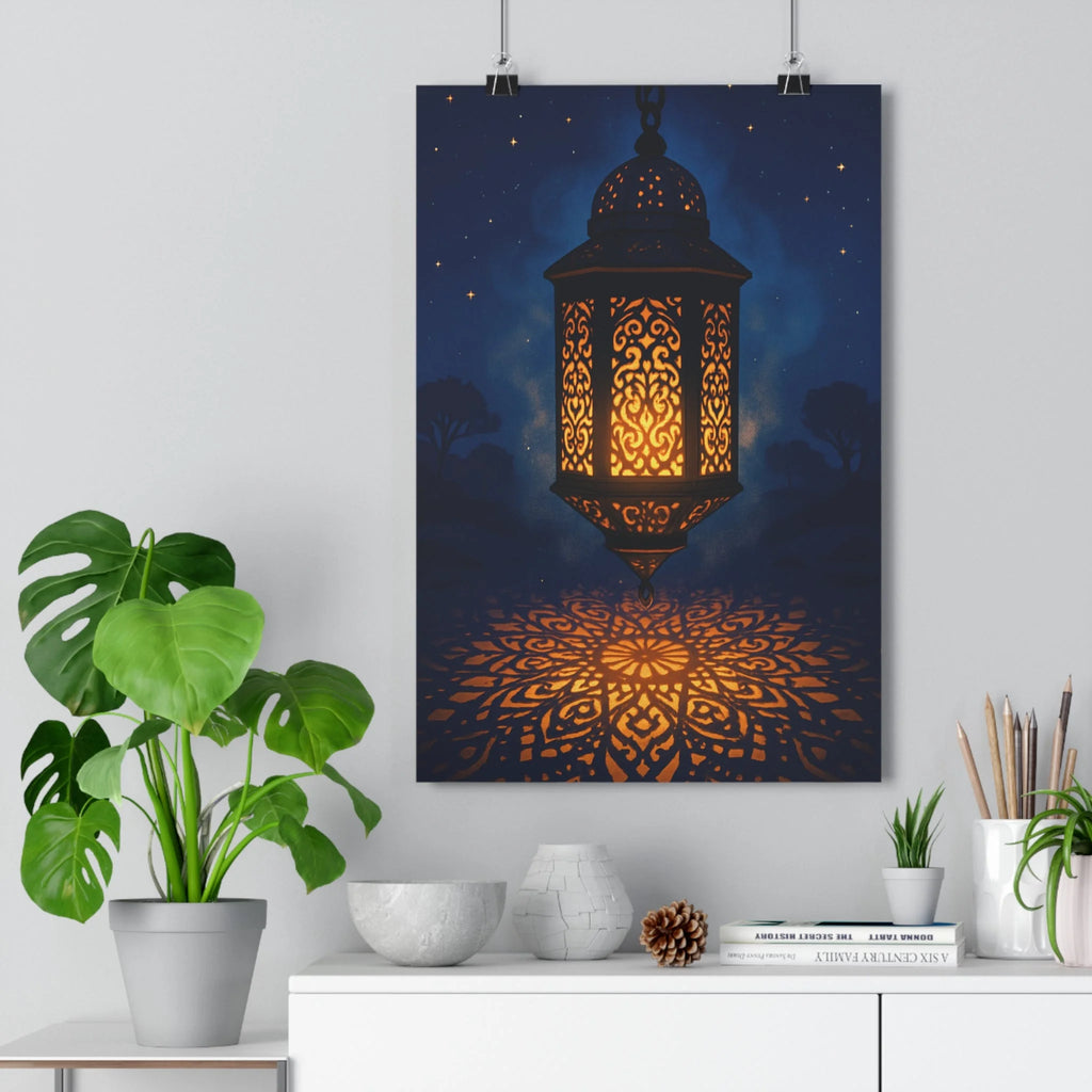Poster décoratif magique cartoon étoilé lumière chaleureuse chambre salon paisible intérieur 30x46 cm art