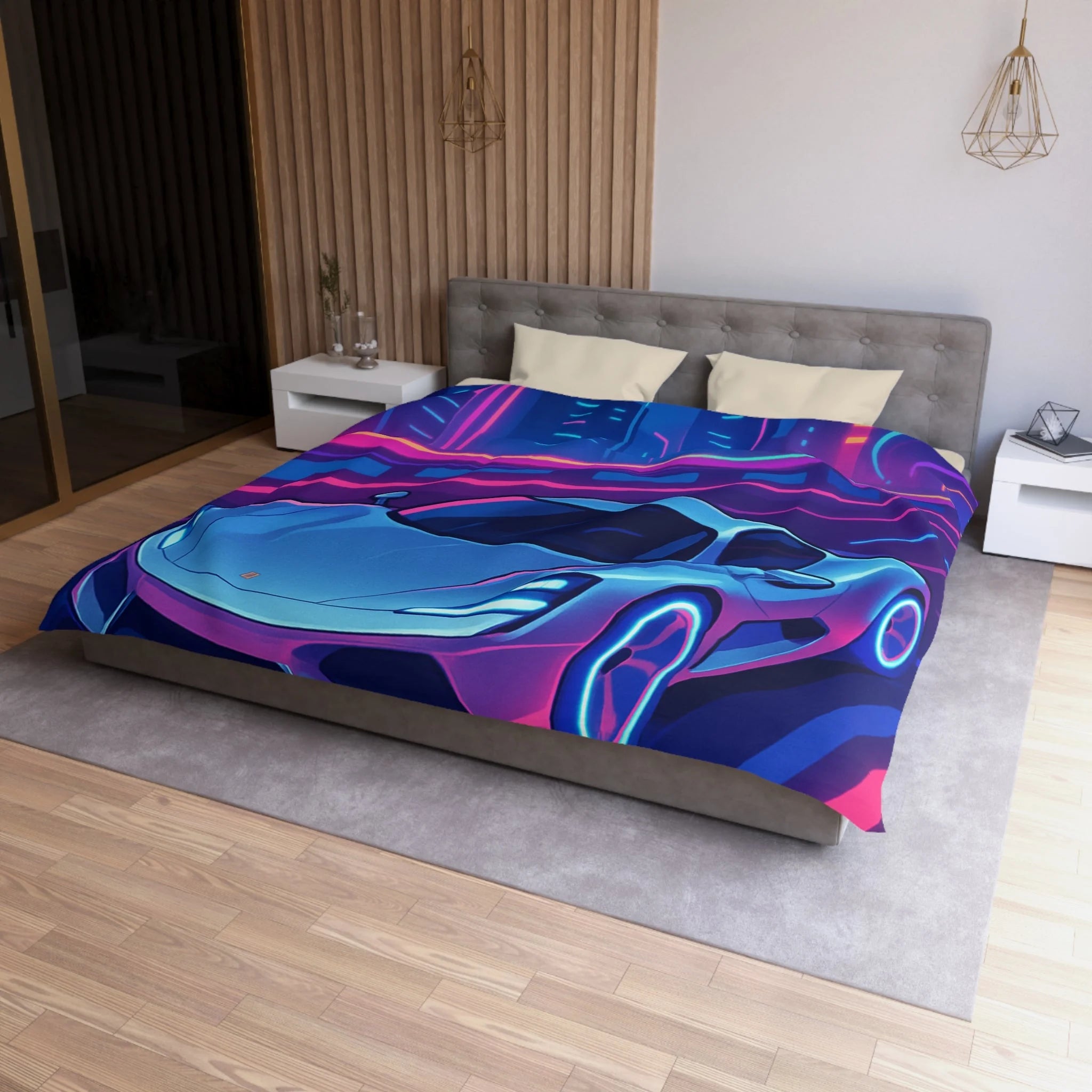 Housse de Couette Microfibre Design Artistique Moderne Décoration Chambre Confort Premium