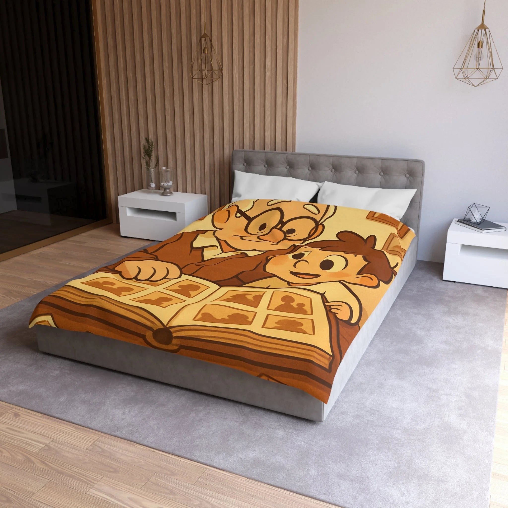 Housse de Couette Microfibre Design Artistique Moderne Décoration Chambre Confort Premium