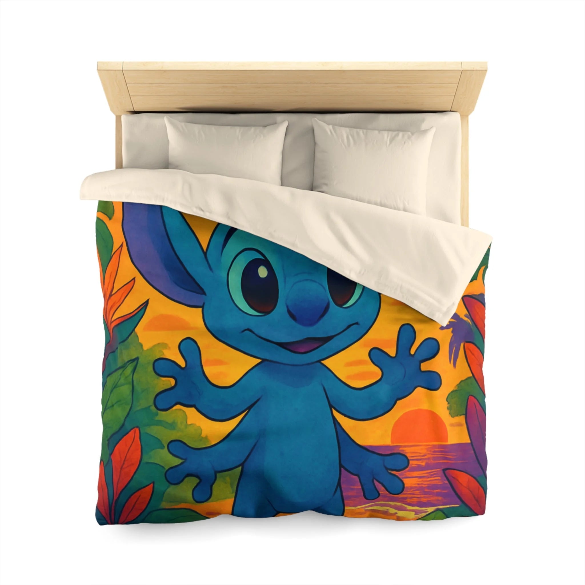 Housse de Couette Microfibre Design Artistique Moderne Décoration Chambre Confort Premium