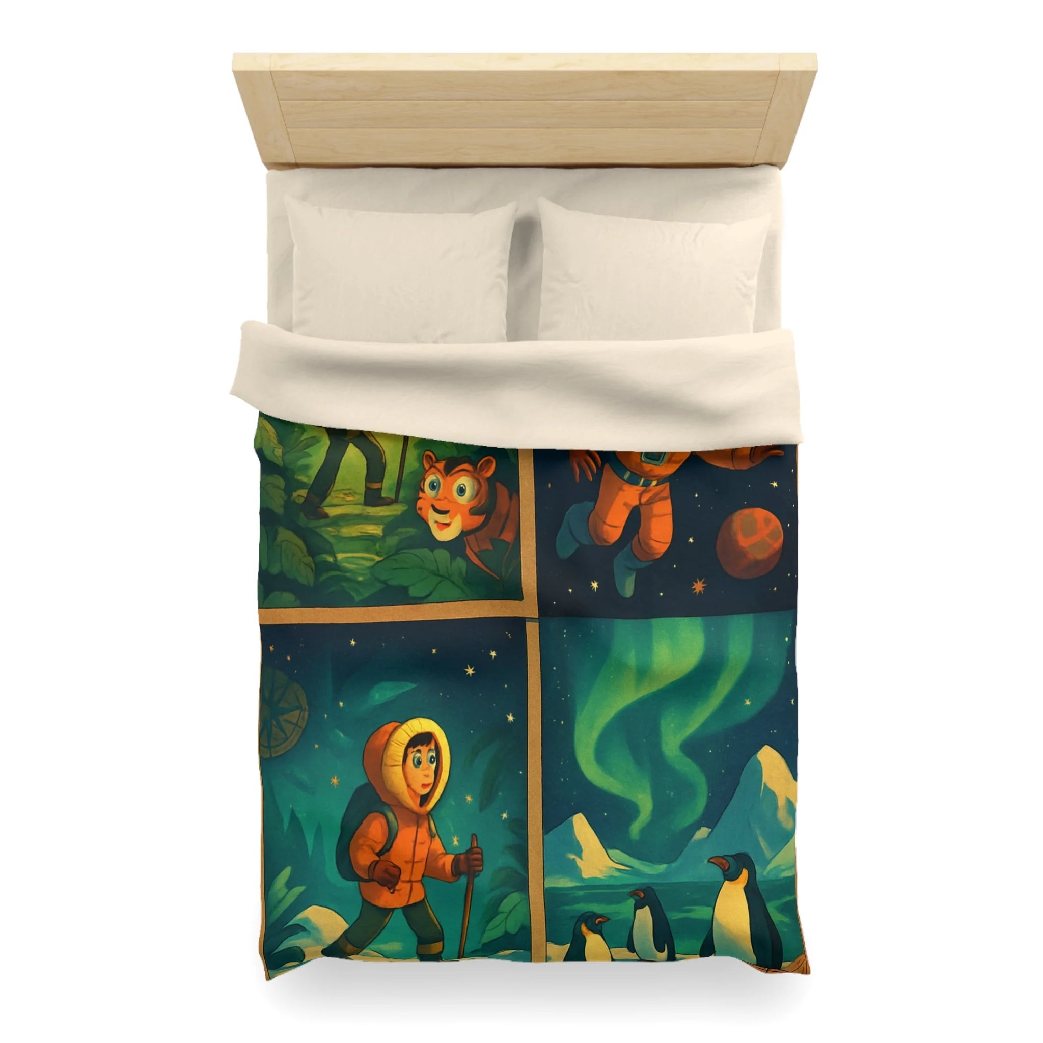 Housse de Couette Microfibre Création Artistique Moderne Design Exclusif Décoration Chambre