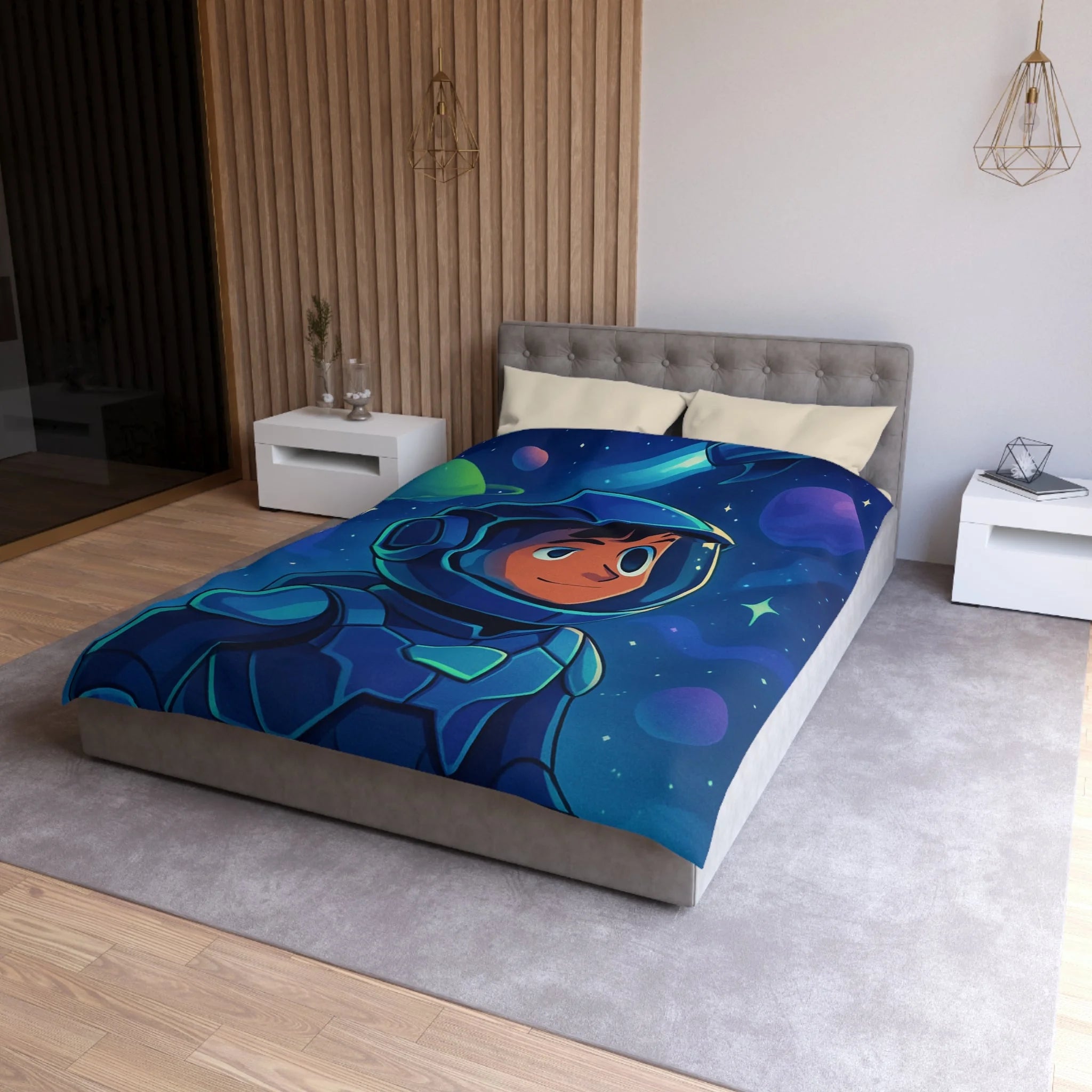 Housse de Couette Microfibre Illustration Unique Design Moderne Décoration Intérieure Raffinée