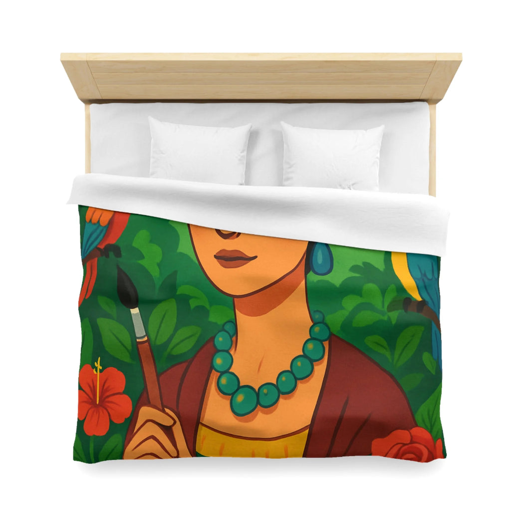 Housse de Couette Microfibre Motif Créatif Original Style Contemporain Chambre Élégante