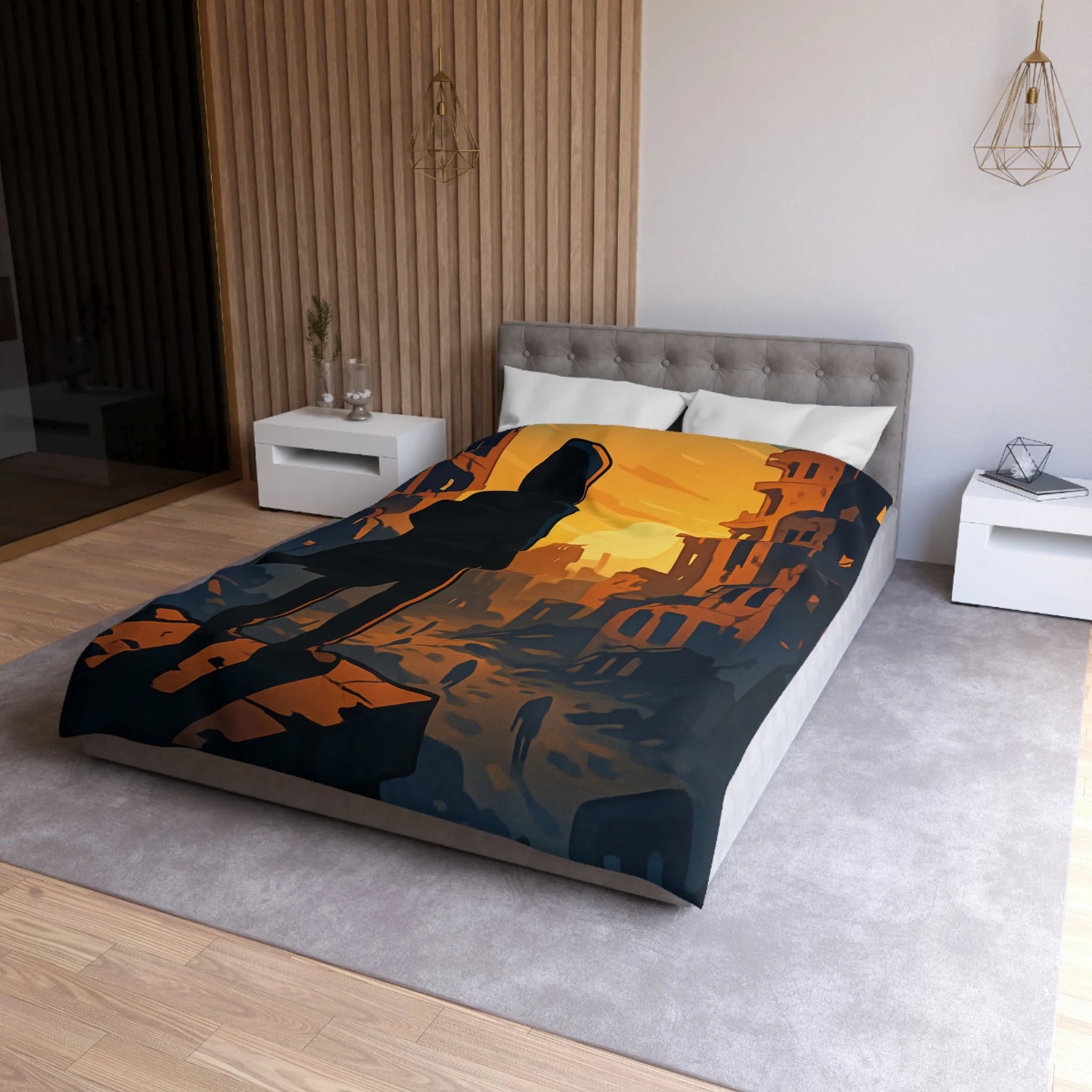 Housse de Couette Microfibre Création Artistique Moderne Design Exclusif Décoration Chambre