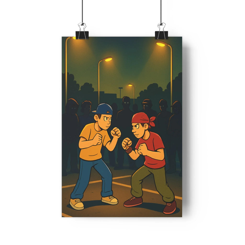 Poster décoratif anime jaune rouge intense dramatique chambre salon bureau ambiance artistique moderne qualité