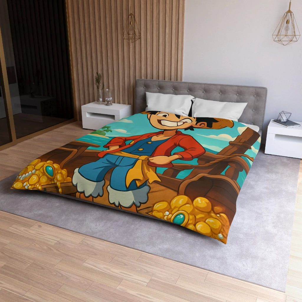 Housse de Couette Microfibre Motif Créatif Original Style Contemporain Chambre Élégante