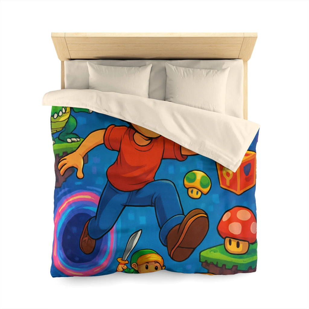 Housse de Couette Microfibre Illustration Unique Design Moderne Décoration Intérieure Raffinée