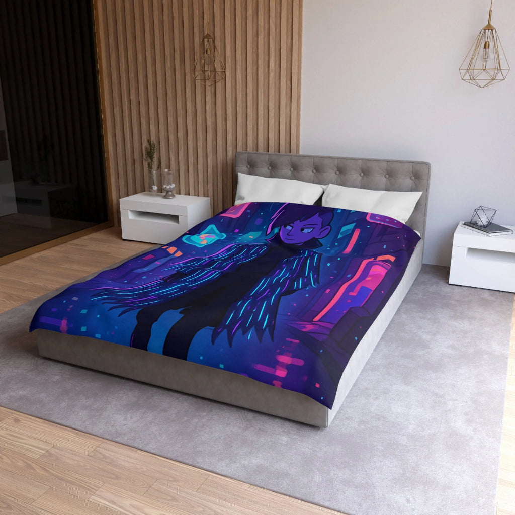 Housse de Couette Microfibre Design Artistique Moderne Décoration Chambre Confort Premium