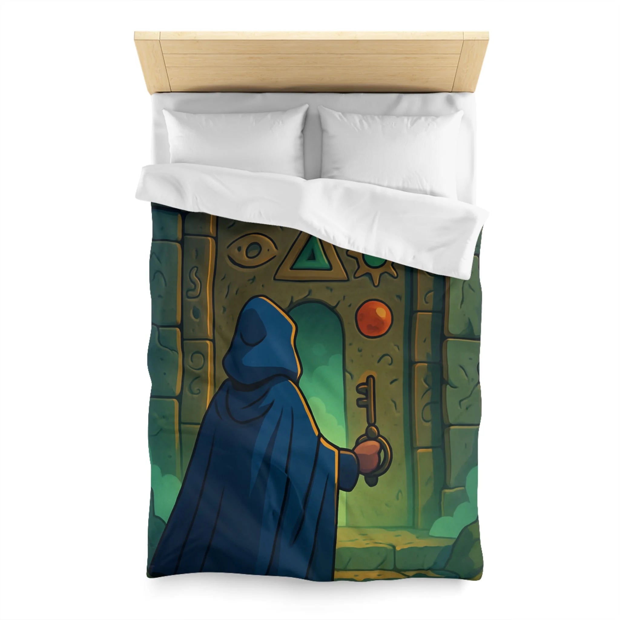 Housse de Couette Microfibre Design Artistique Moderne Décoration Chambre Confort Premium