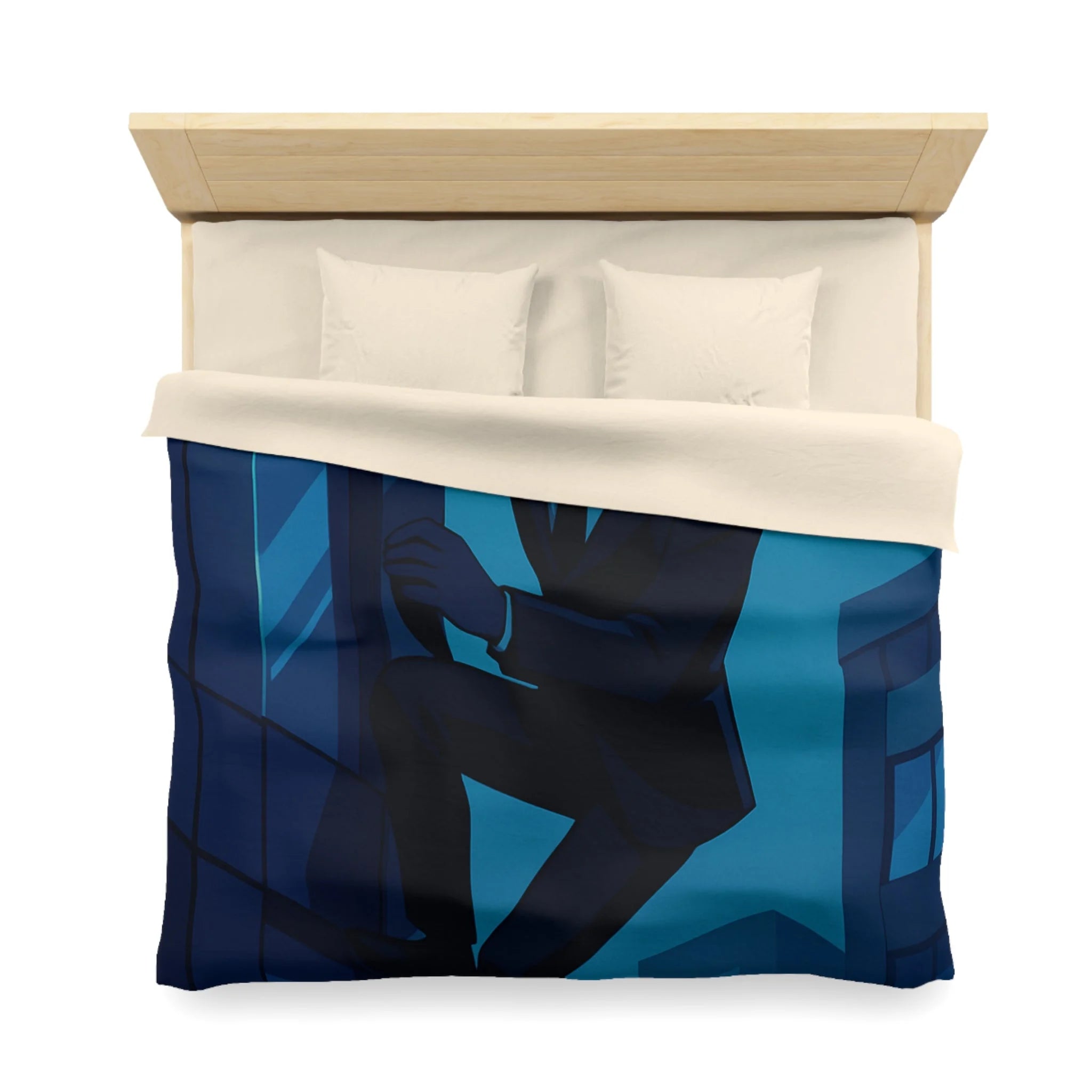 Housse de Couette Microfibre Illustration Unique Design Moderne Décoration Intérieure Raffinée