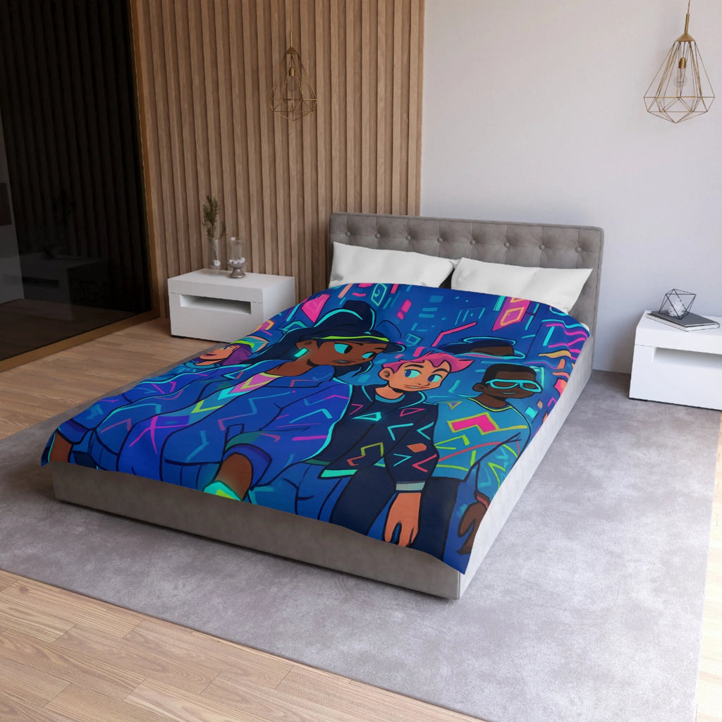 Housse de Couette Microfibre Illustration Unique Design Moderne Décoration Intérieure Raffinée
